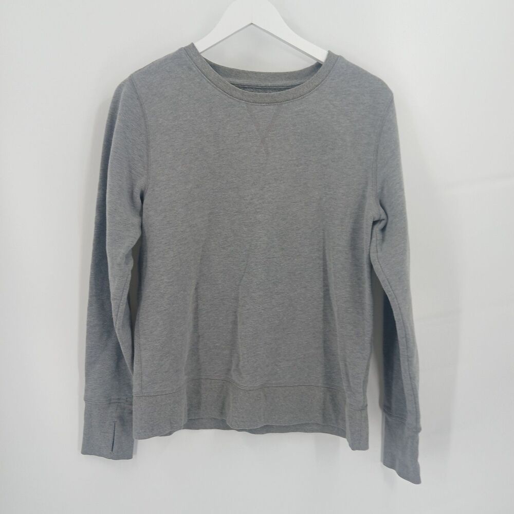 Tek Gear Womens Size M Gray Long Sleeve Thumbhole Activewear sweatshirt